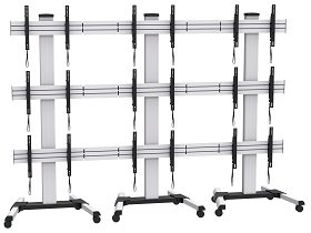 Nine Screen Video Wall Cart